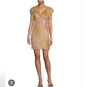 Never Fully Dressed Tilda Printed Chiffon Mini Dress